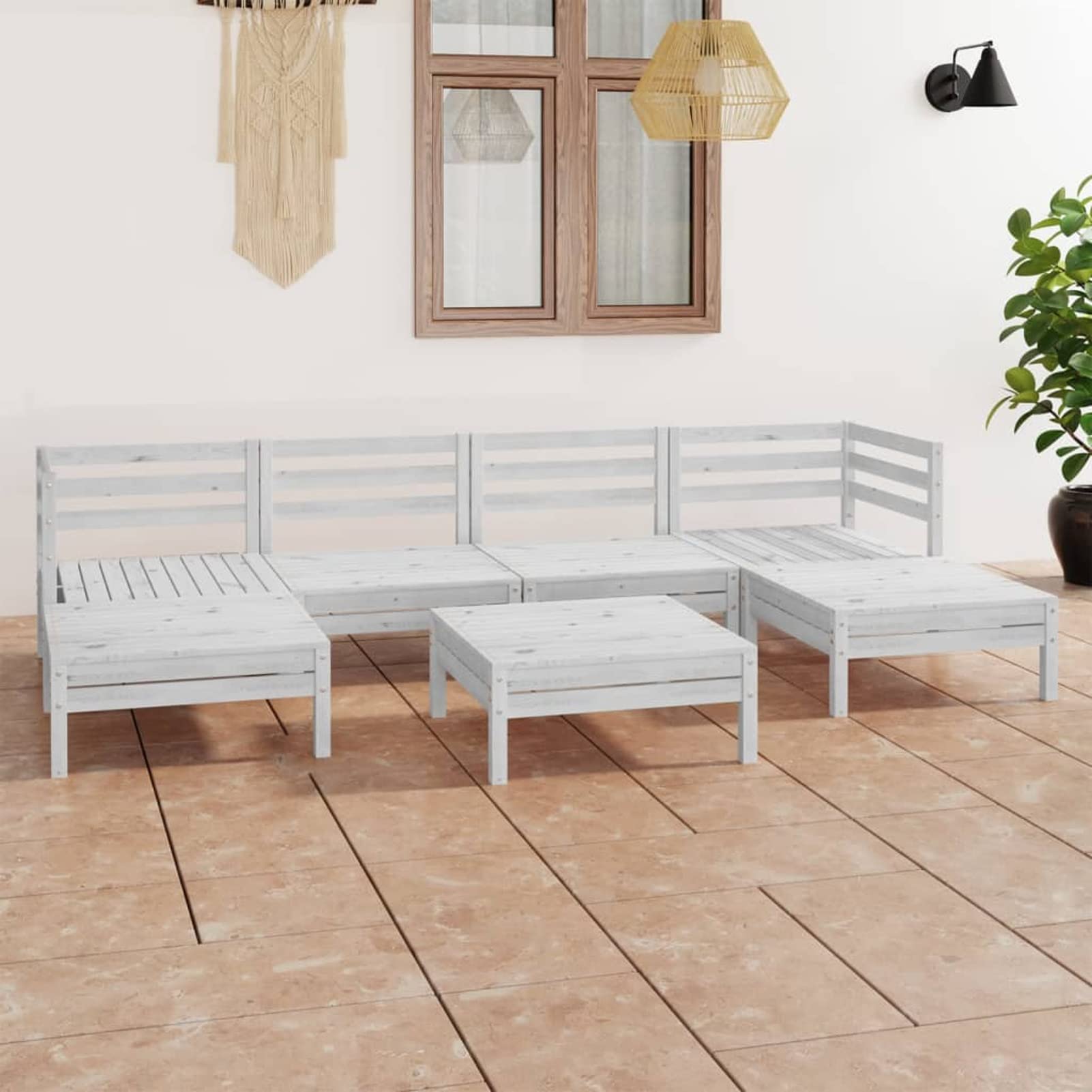 Salon de jardin 7 pièces bois massif pour remplacer mobilier plastique