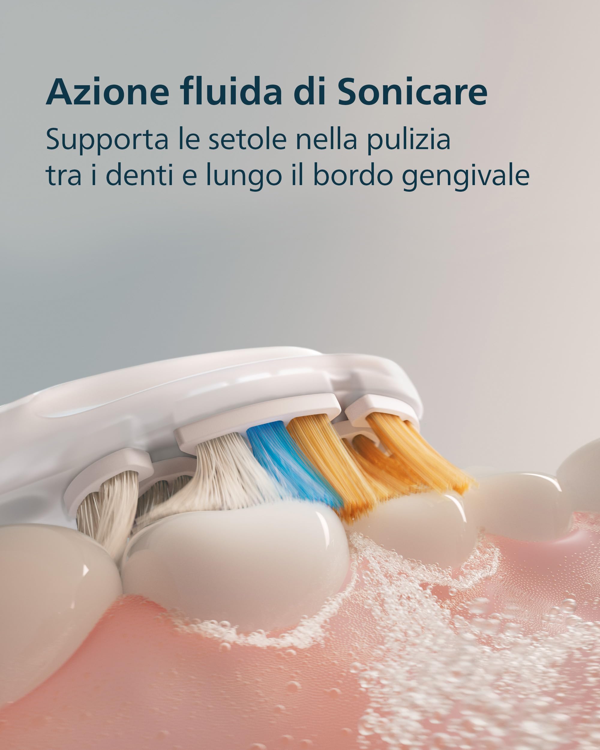 Philips Sonicare Next-Generation DiamondClean 8500 Spazzolino elettrico - con Feedback di pressione, 18 impostazioni, bianco polvere, HX8515/11