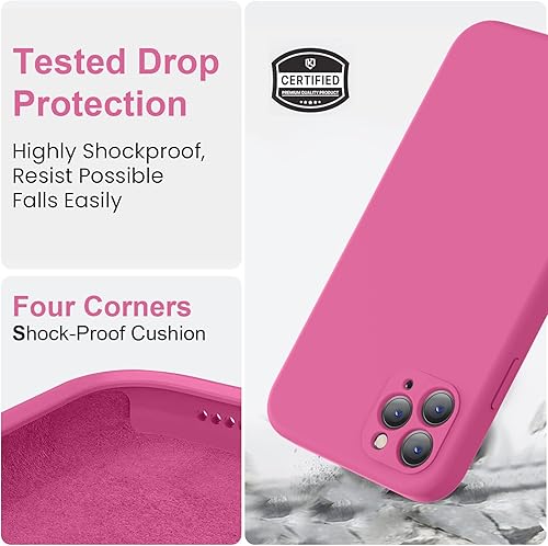 Miniatura 5 de Vooii Funda compatible con iPhone 11 Pro Max, silicona líquida mejorada con bordes planos, protección de cámara, forro de microfibra antiarañazos
