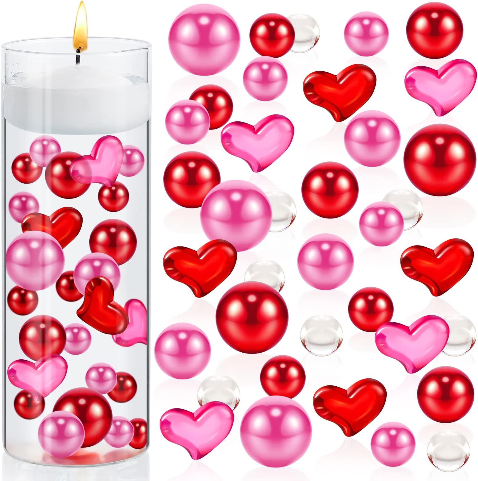 Deekin Mini Valentine's Day Vase Filler Acrylic Valentine's
