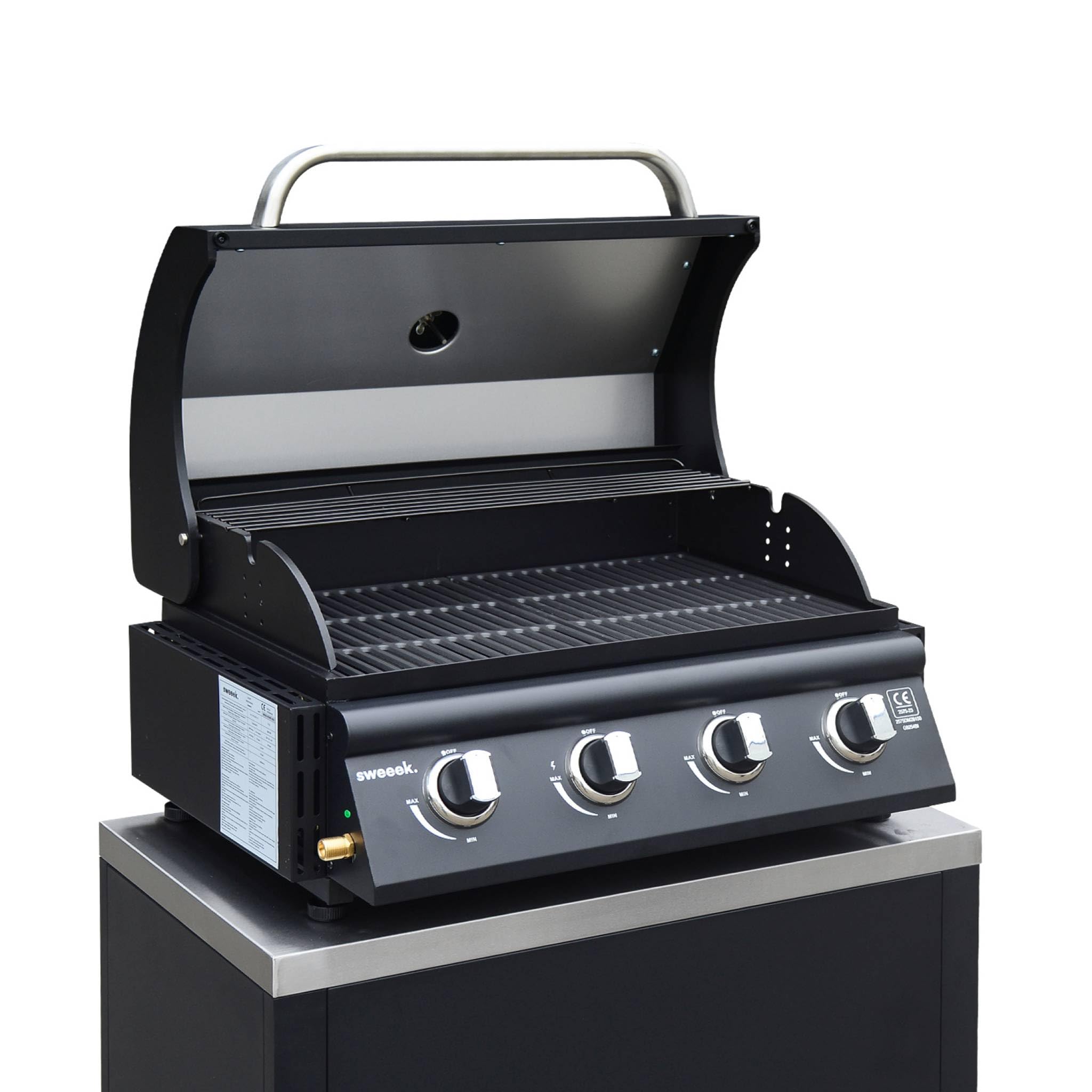 sweeek - Cuisine extérieure 5 modules en acier inoxydable avec barbecue gaz 4 brûleurs