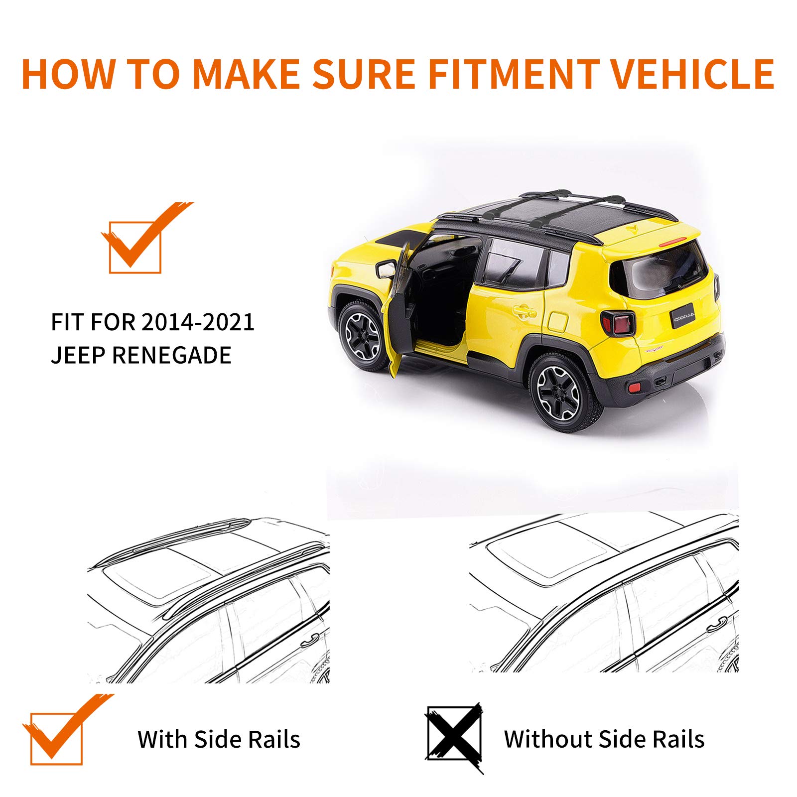 Auxko Car Cross Bars Roof Racks for 2015 2016 2017 2018 2019 2020 2021