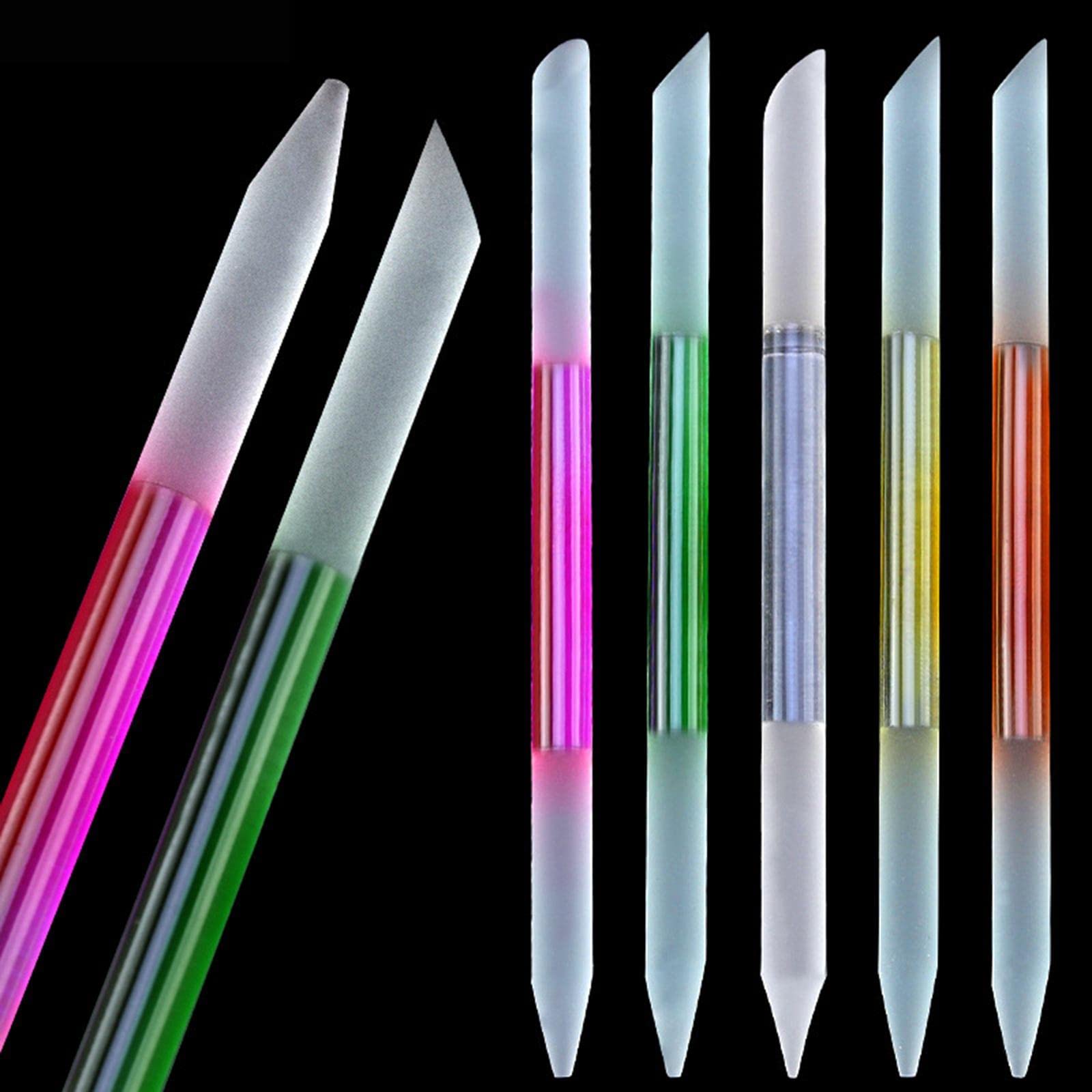 Dual Ended Glass Cuticle Pusher Manicure Stick Tool Reusable for Nail Salons Green| Nail Care, Manicure & Pedicure | Manicure/Pedicure Tools & Kits-image-19