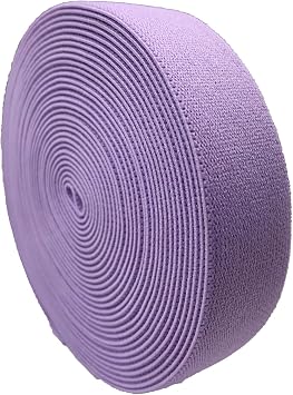 23mm Wide Elastic Band for Sewing 5yard Nylon Knit Elastic Webbing for Crafts DIY Sewing Purple