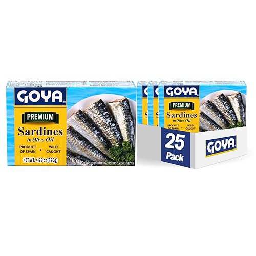 Goya Foods Sardines in Olive Oil, 4 onzas (Pack de 25)
