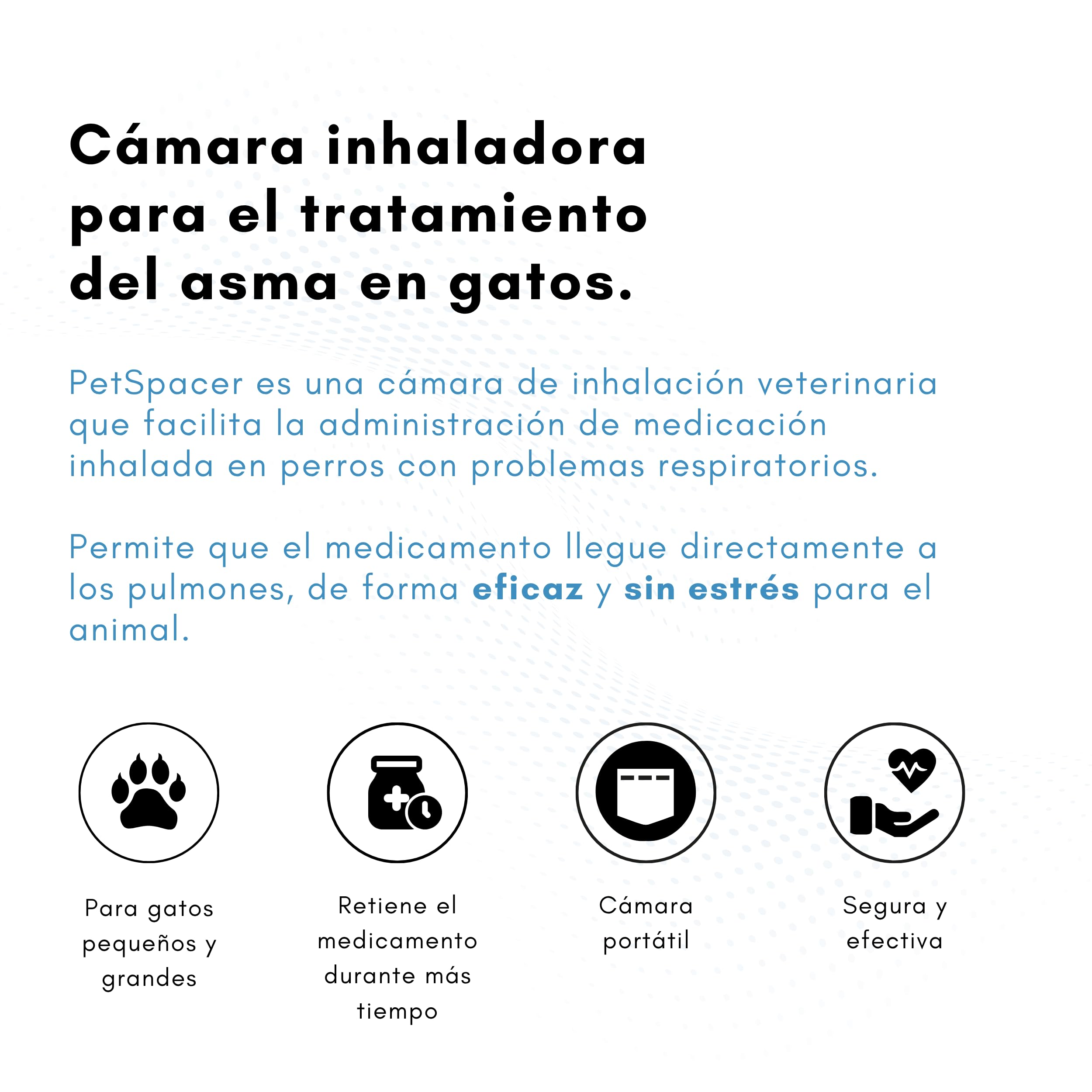 Inhalador para Gatos con Mascarilla | Ventolin Inhalador Nasal y Bucal | Aerosol Silencioso | Compatibilidad Universal DEHP Free