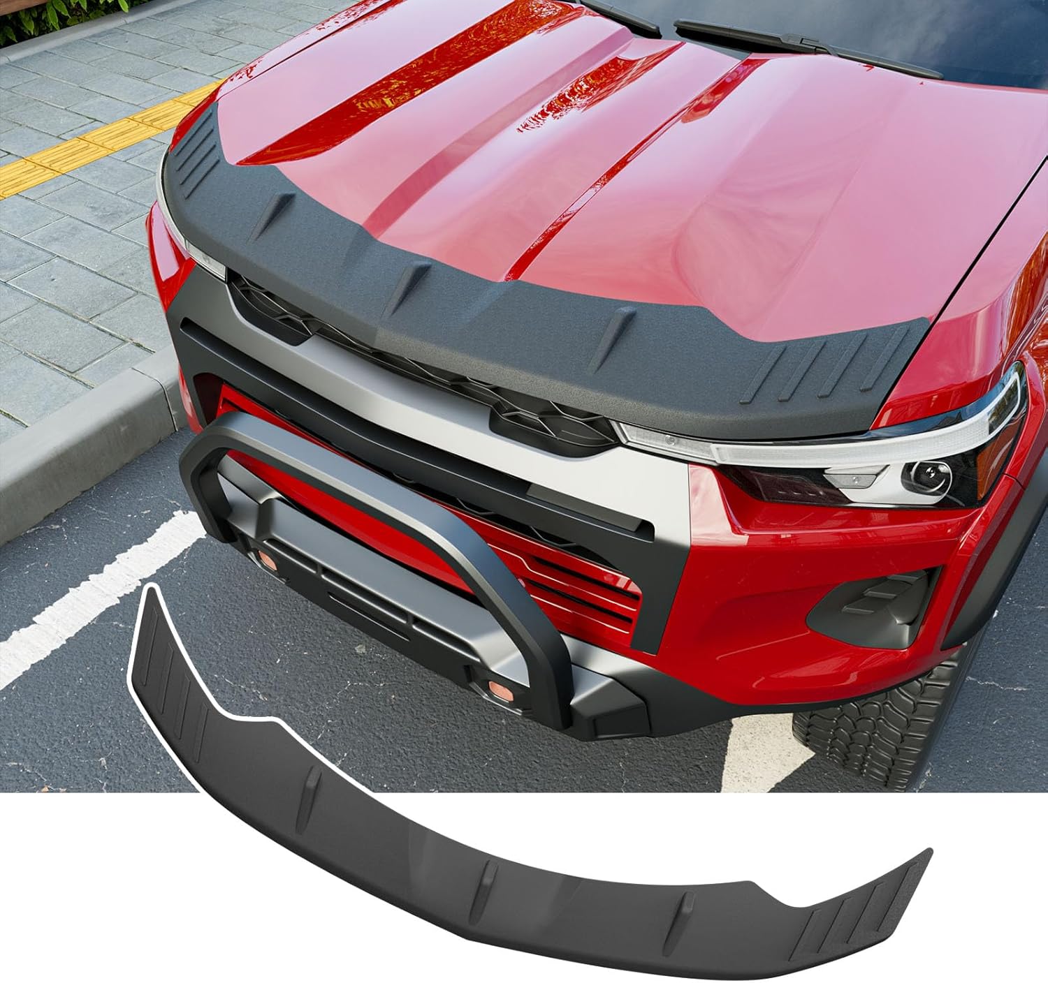 xipoqix Hood Deflector Compatible with 2023-2026 Chevy Colorado Hood Protector Shield Upgraded TPE Replacement for 2023-2026 Chevy Colorado Accessories