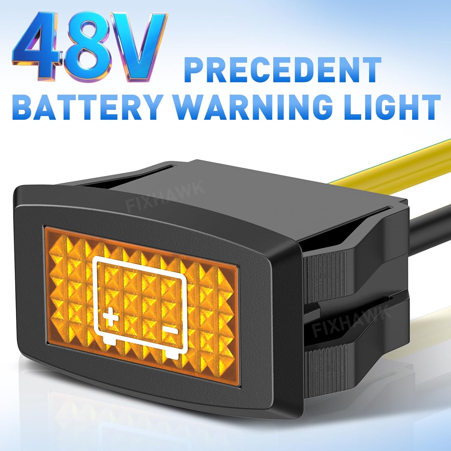 48-Volt Battery Warning Light with CDM Reading Capability for Club Car Precedent/Tempo/Onward 2014-UP Electric Golf Cart, Replace OEM #103993901 105152301