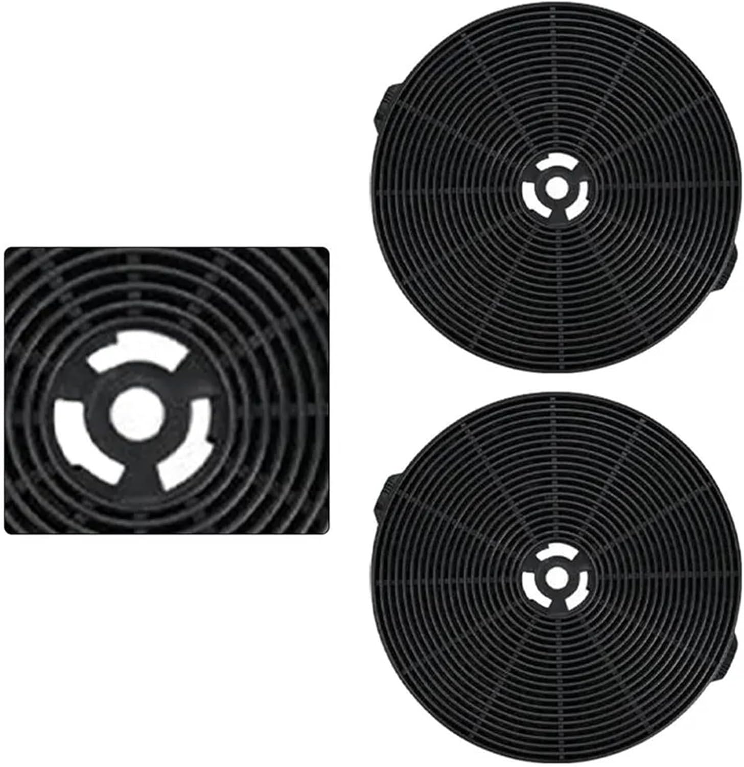 Compatible for Round Activated Carbon Filters Kitchen Range Hood Accessories Parts 2PCS