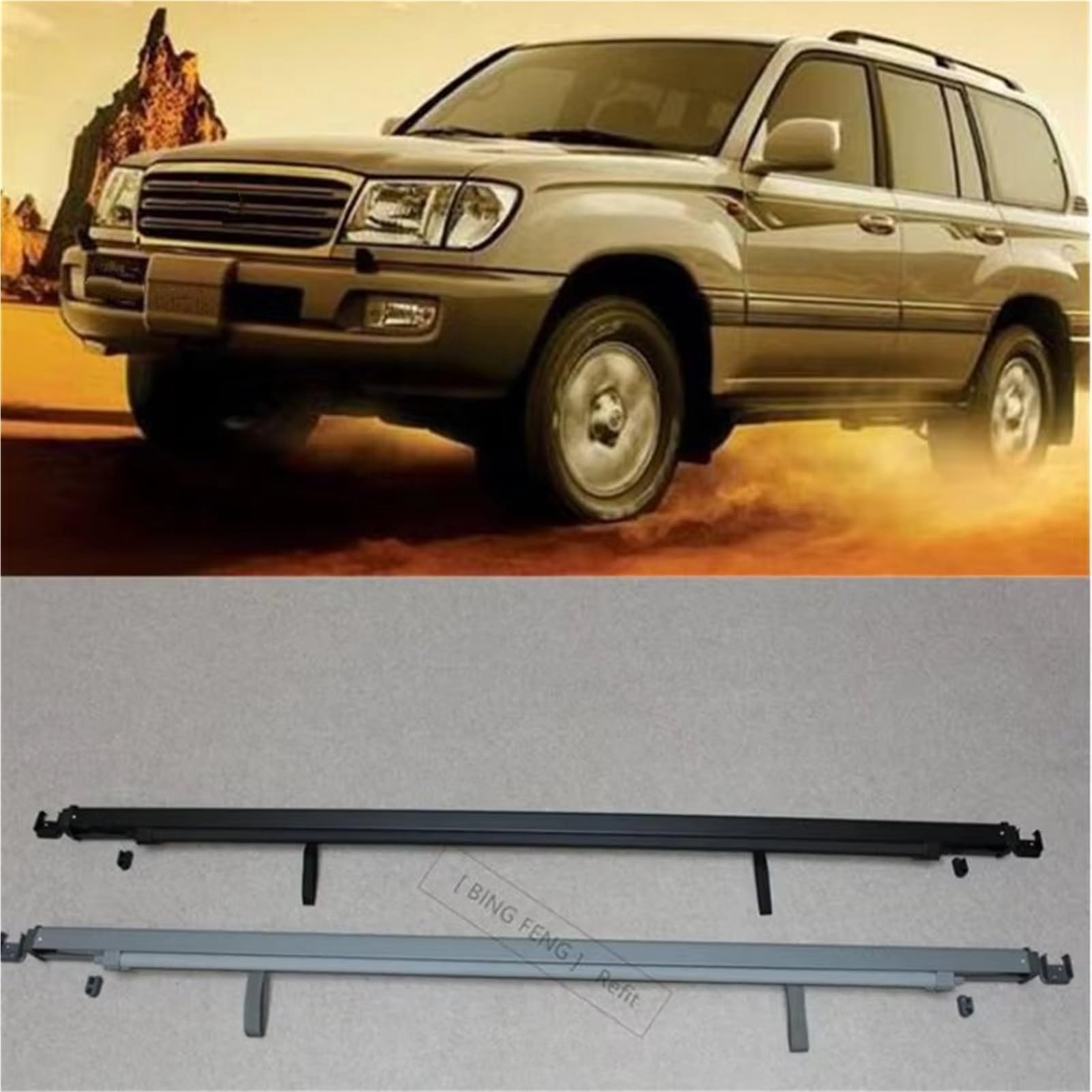 Copertura Bagagliaio Privacy Cappelliera Copertura Bagagliaio Posteriore per Toyota per Land per Cruiser LC100 FJ100 4700 1998-2007 Schermo Sicurezza Privacy(Nero)