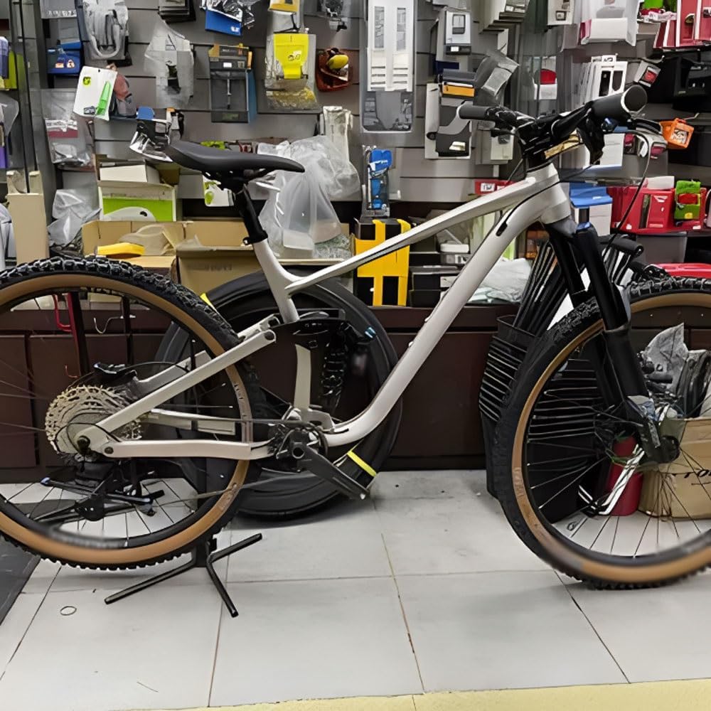 27.5/29er Bike Suspension Frame Travel 155mm 15.5''/17''/18'' Downhill Mountain Bike Frame Disc Brake Thru Axle Boost Frame with Shocks(Black,17'')