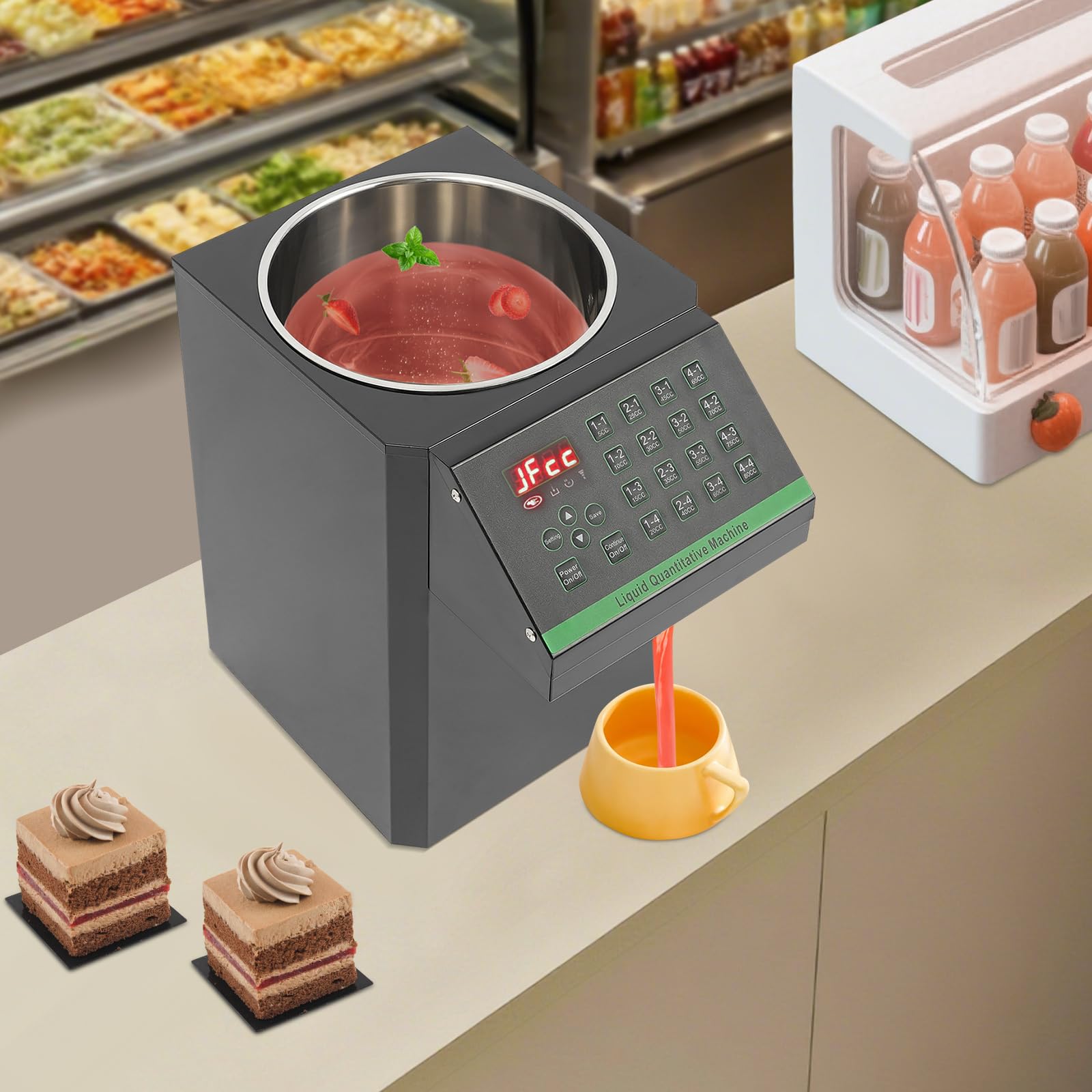 Fructose Quantitative Machine, 7.5L Bubble Tea Equipment, Automatischer Fruktosespender, Zuckersirupspender Bubble Tea Fructose Dispenser für Milch Tee Softdrink