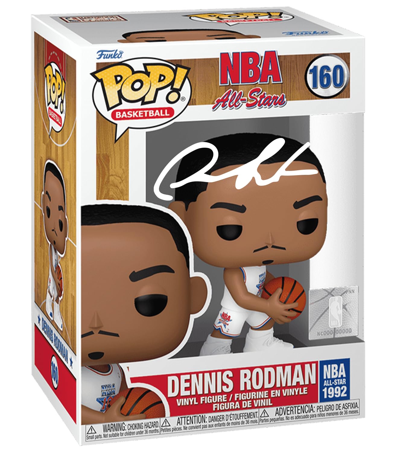 スポーツ Funko Pop Dennis Rodman Autographed Dennis Rodman #160 All-Stars Facsimile Signed Reprint Laser