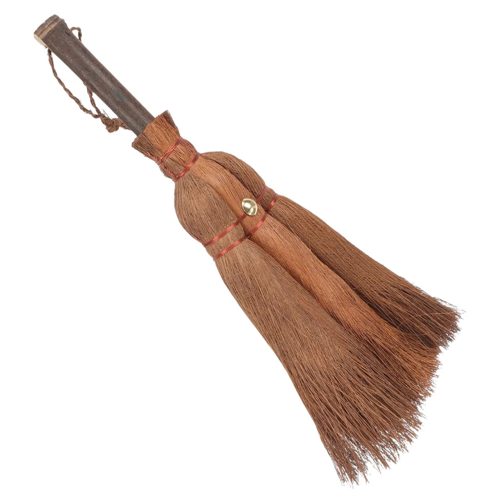 Palm Broom Desktop Dust Broom Palm Fiber Small Handheld Cleaning Brush for Desk Office Kitchen Home Use