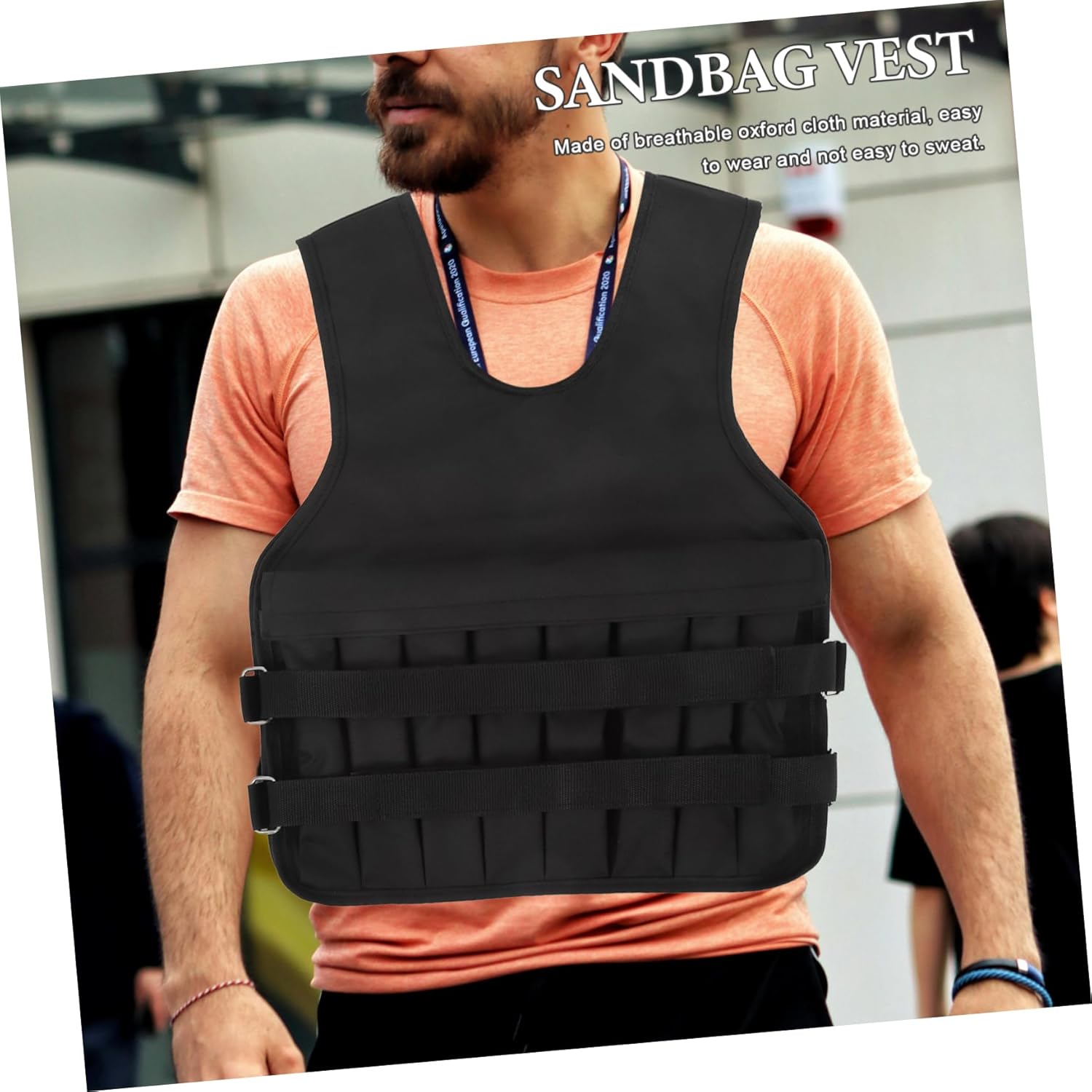 Weighted Vest for Strength Training Adjustable Fitness Vest for Men and Women 10kg Capacity Breathable Material for Running and Gym Workouts