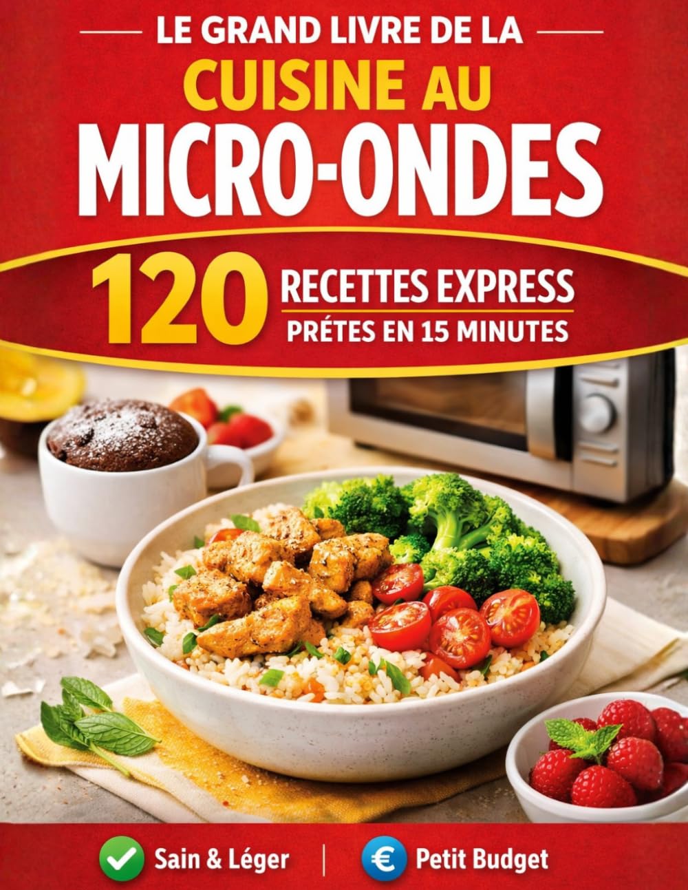 Le Grand Livre de la Cuisine au Micro-ondes : 120 Recettes Express Prêtes en 15 Minutes – Plats Complets, Desserts et Repas Faciles et Petit Budget pour Tous les Jours