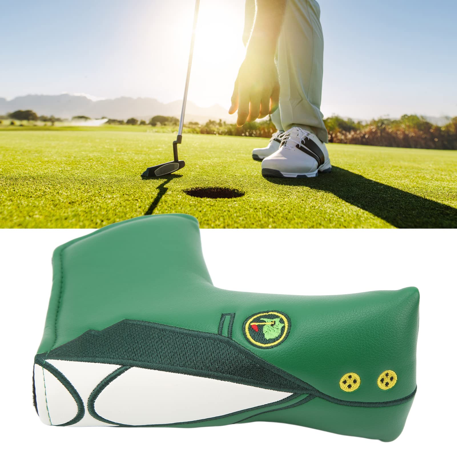 Copricapo Putter Golf, Protezione Impermeabile PU a Forma L, Accessorio Testa Bastone per Golfisti Professionisti e Amatoriali in Campo