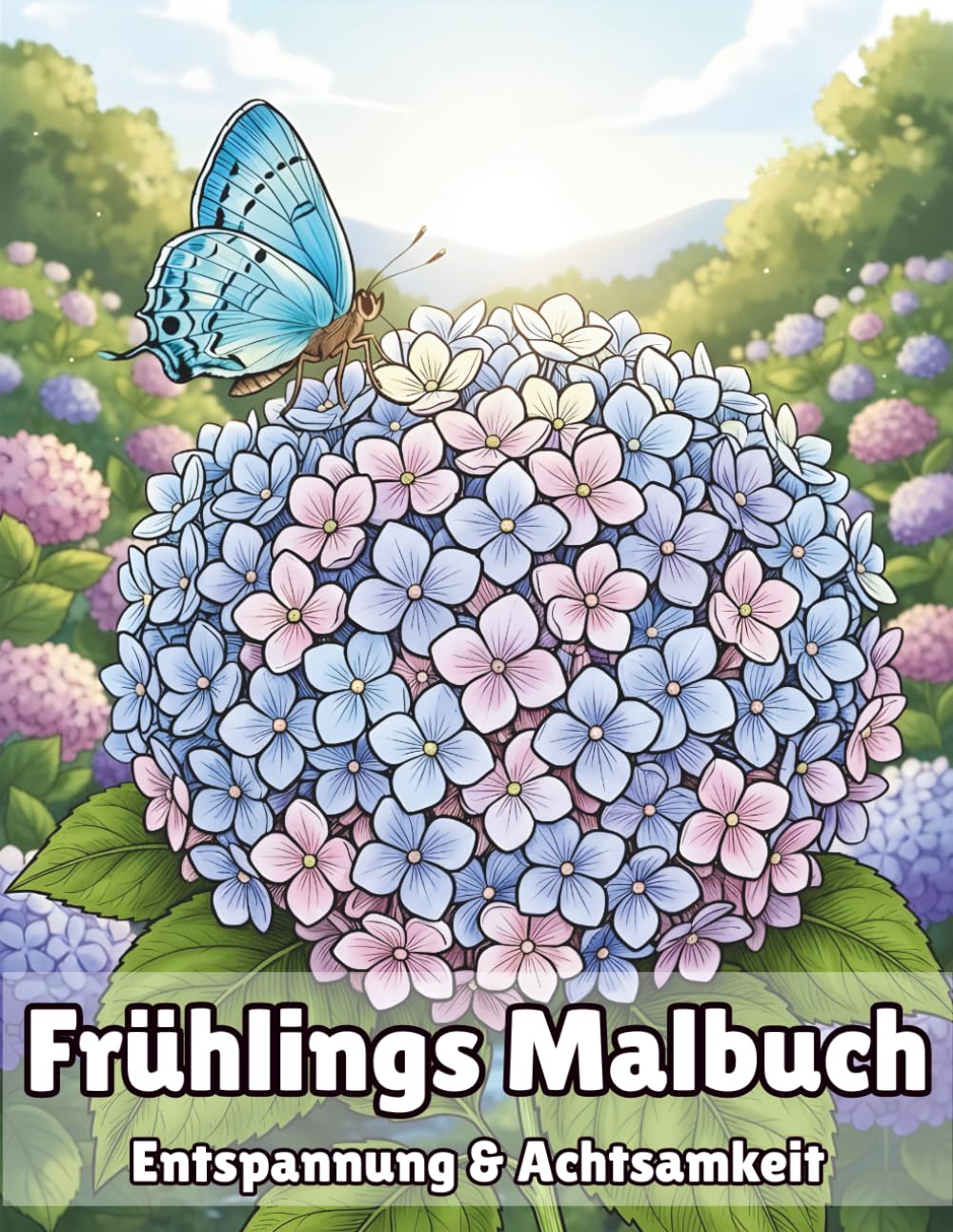 Blumen und Gärten im Frühling – Malbuch für Erwachsene: 50 Entspannende Motive zum Abschalten und Genießen
