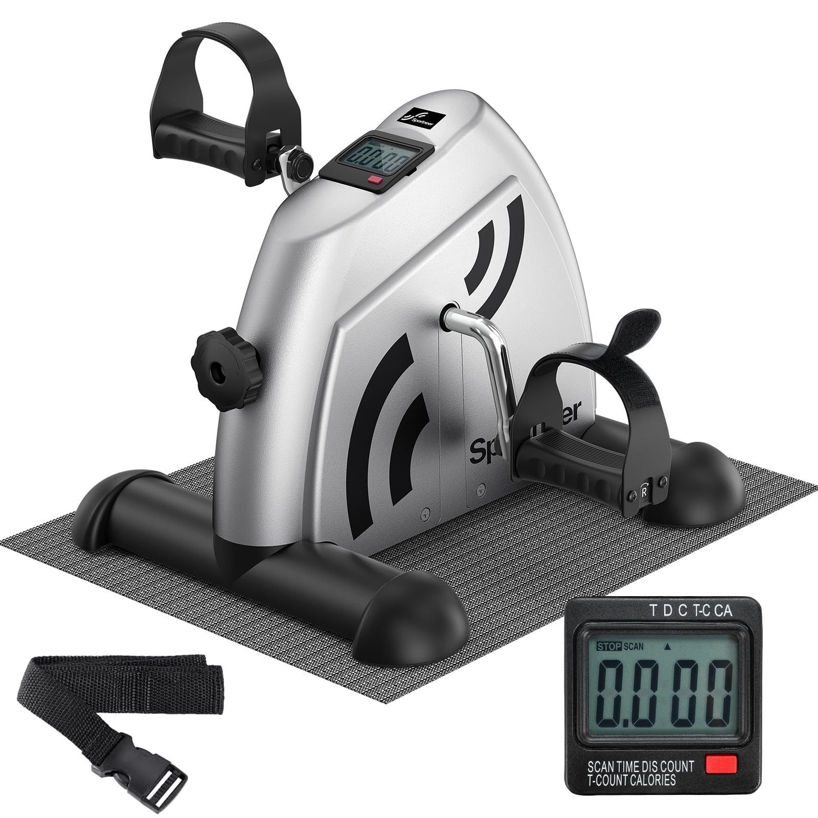 Sportneer mini hometrainer pour seniors avec écran LCD, vélo de table ergomètre entraîneur bras et jambes