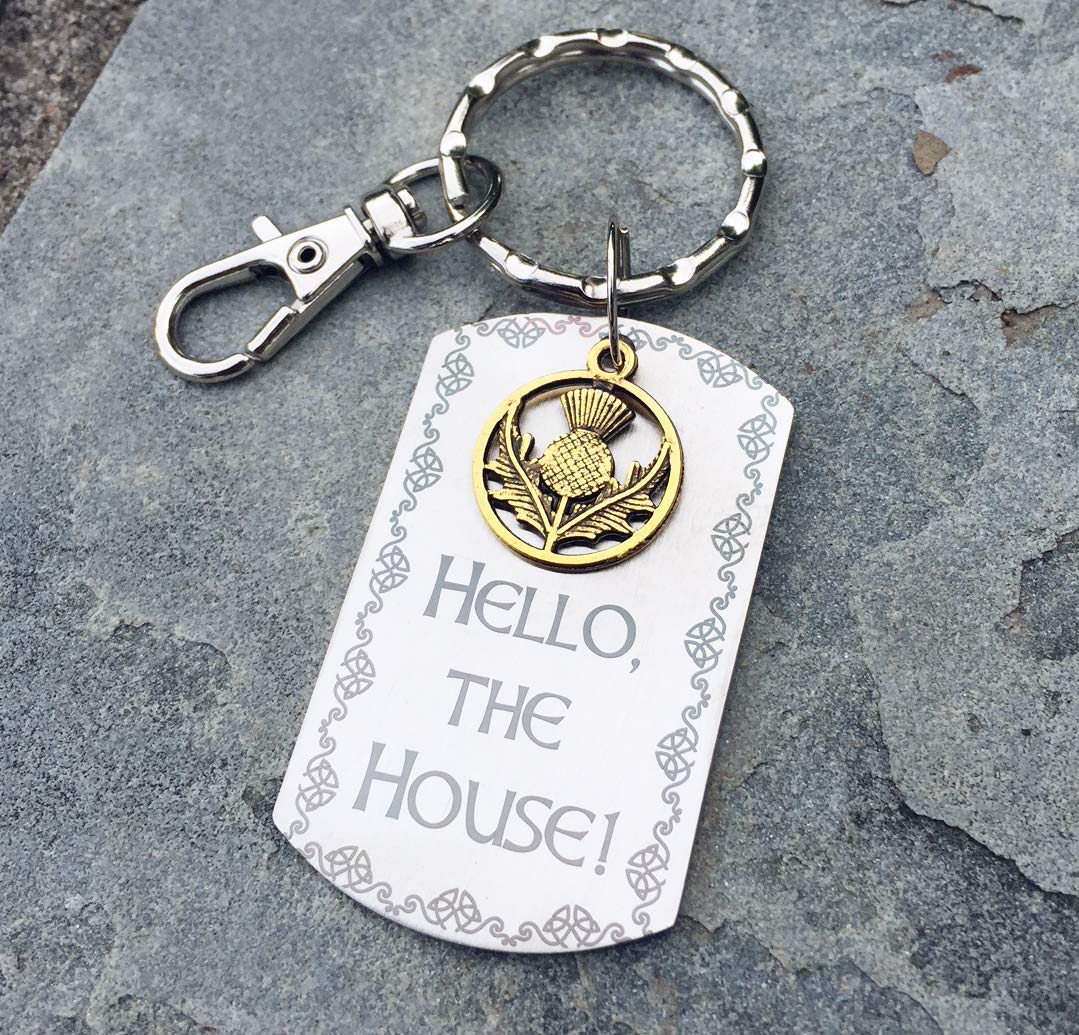 Hello the House Scottish Keychain