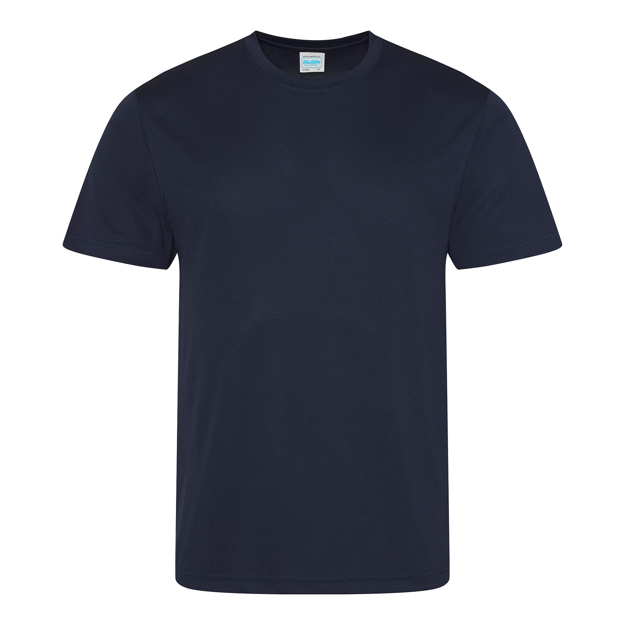 Just Cool Mens Performance Plain T-Shirt (4XL) (French Navy)