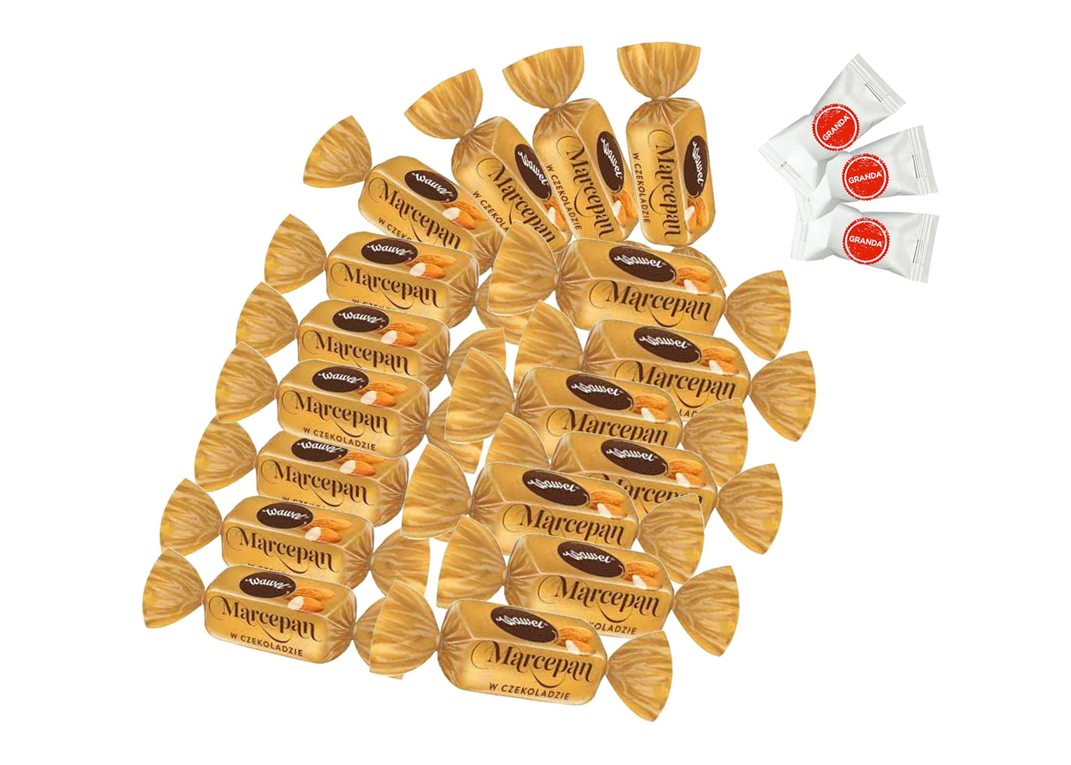 WAWEL CHOCOLATES WITH MARZIPAN FILLING 1LB / 454G MARCEPAN MARZIPAN Packing by Granda Exclusive Granda Mint Candy included