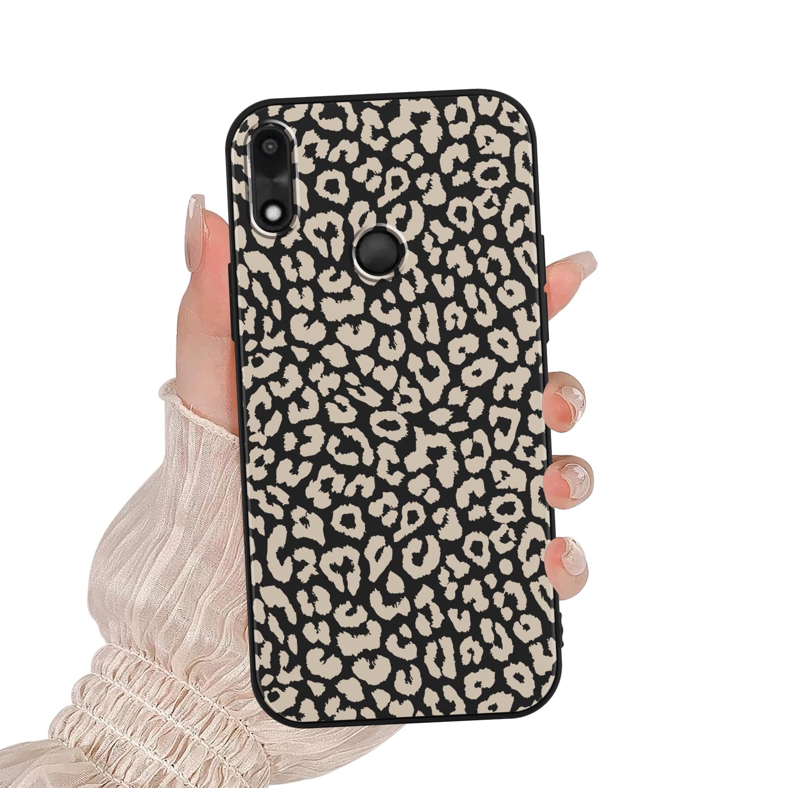 Zrutru Cute Leopard Phone Case for Gabb Phone 4 6.1",Luxury White Cheetah Print Cartoon Pattern Aesthetic Design Cases Soft Silicone TPU Slim