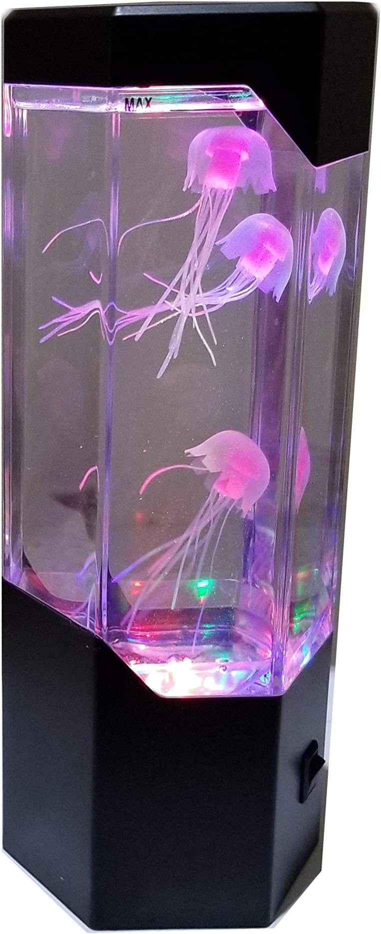 Jellyfish Hexagonal Artificial Aquarium Led Light Lamp Desk Kids Room Table Lamp Jelly Fish Fish Tank Night Light