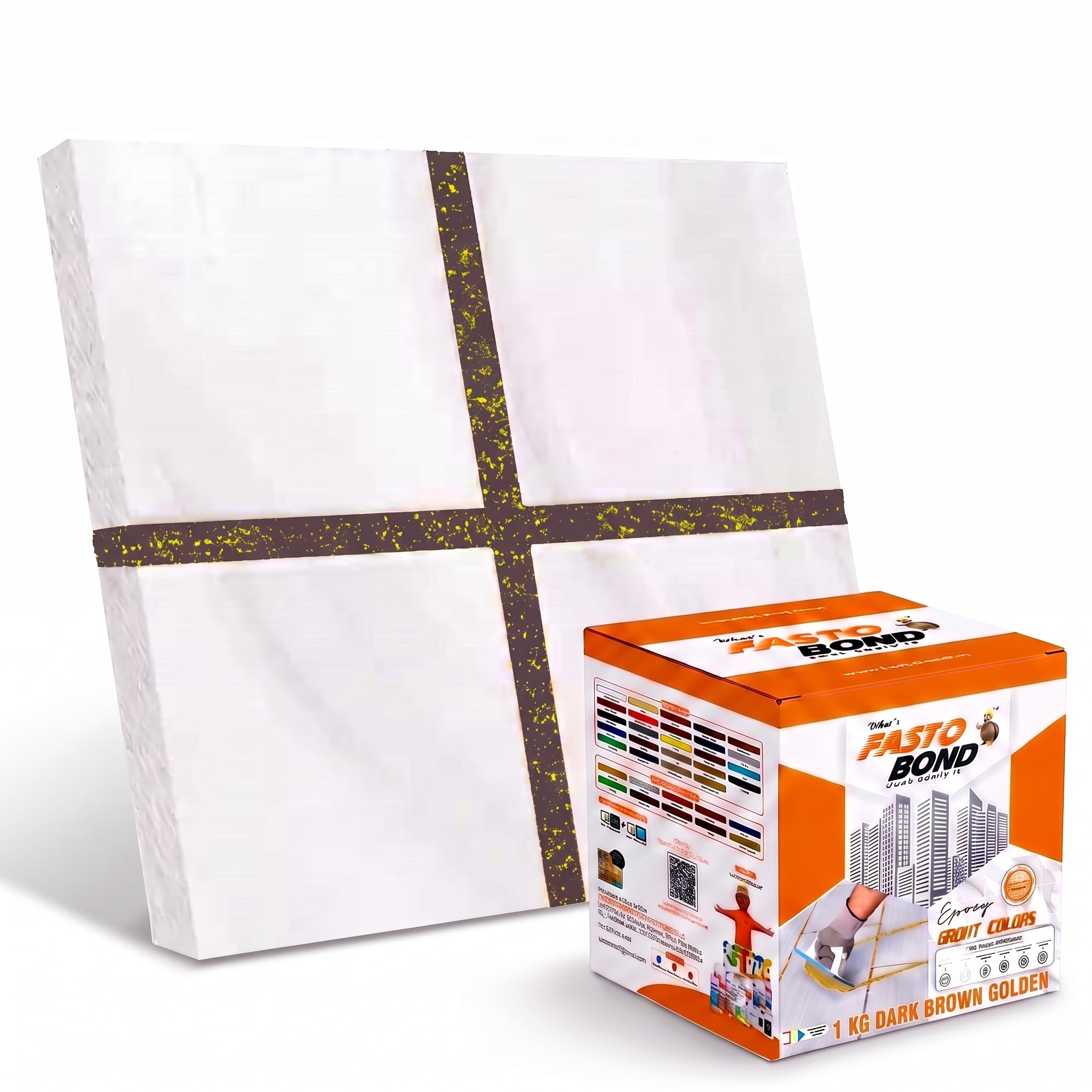 SPARKLE-GLITTER - 1 KG & 5 KG - Dark Brown Goldan_ Glitter Colors Epoxy Tile Grout_Fastobond | 3 Components only | Premixed Glitter for Uniform Finish (1 KG)-image-16
