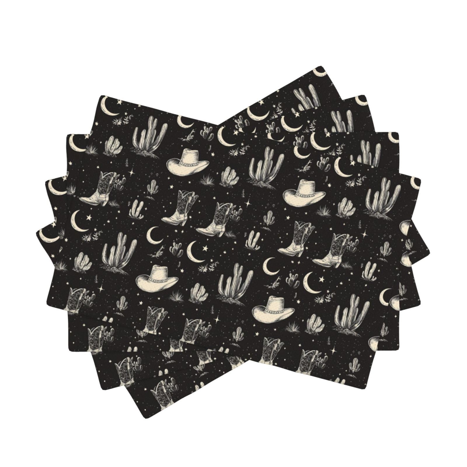Sets de table cowboy motif ciel nocturne pour décoration de table repas