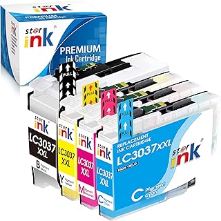 st@r ink LC3037 XXL Ink Cartridges Compatible Replacement for Brother LC-3037 for MFC-J6545DW MFC-J6945DW MFC-J5845DW MFC-J5945DW Printer(BK/C/M/Y) 4-Pack