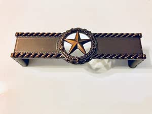 Western Star With Barbwire Drawer Pulls – Cabinet Hardware, Orb Pull Handles, Western Style