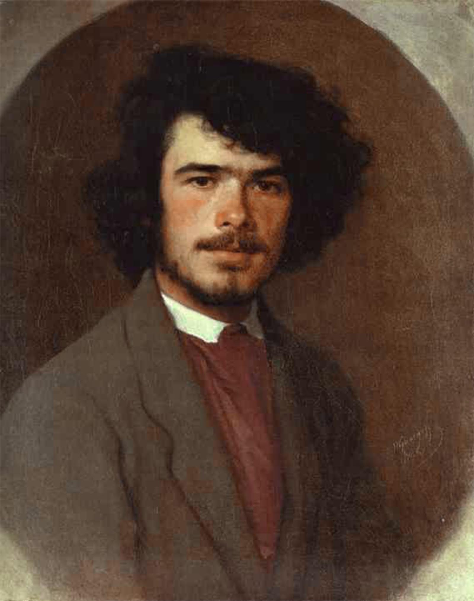 POSTERIIk Famous Modern Artwork Art Mural Portrait of the Agronomist Vyunnikov Ivan Nikolaevich Kramskoy Oil Paintings Pictures for Home Decor 60x90cm