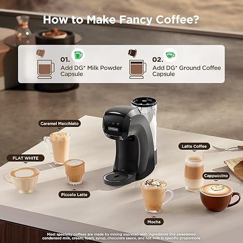 Miniatura 8 de Warriors1 - Cafetera de una sola porción para taza Keurig K, cafetera espresso para Nespresso Original, cápsula Dolce Gusto, café molido, cafetera