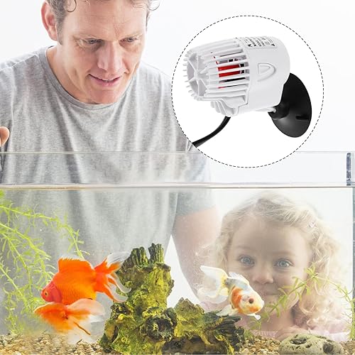 Miniatura 7 de Aquarium Wave Maker Pump with Suction Cup Bracket Powerful Circulation and Water Cleaning for Fish Tank Quiet Plastic Surf Pump with US Plug