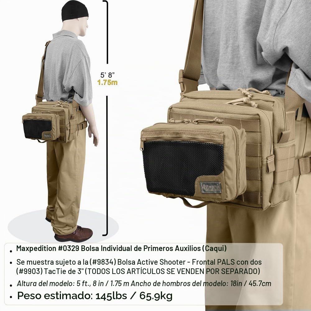 MAXPEDITION Bolsa individual de primeros auxilios (caqui)