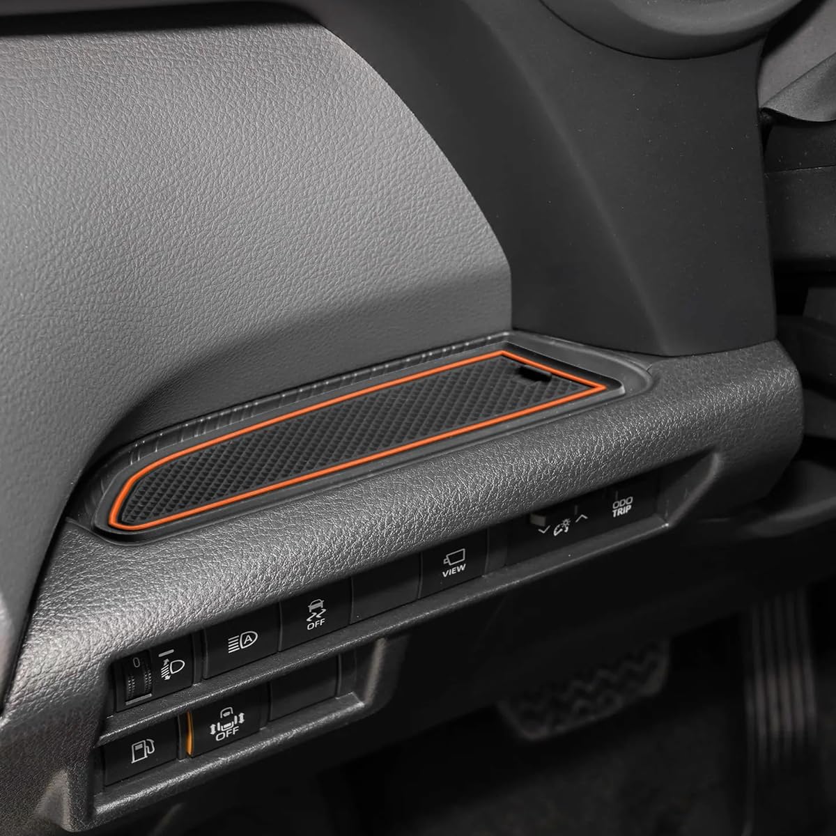 Auovo Anti Dust Door Mats for Toyota Sienna 2024 2023 2022 2021 Accessories Interior Custom Fit Car Cup Holder Insert Center Console Door Compartment Liners 27pcs (Orange)