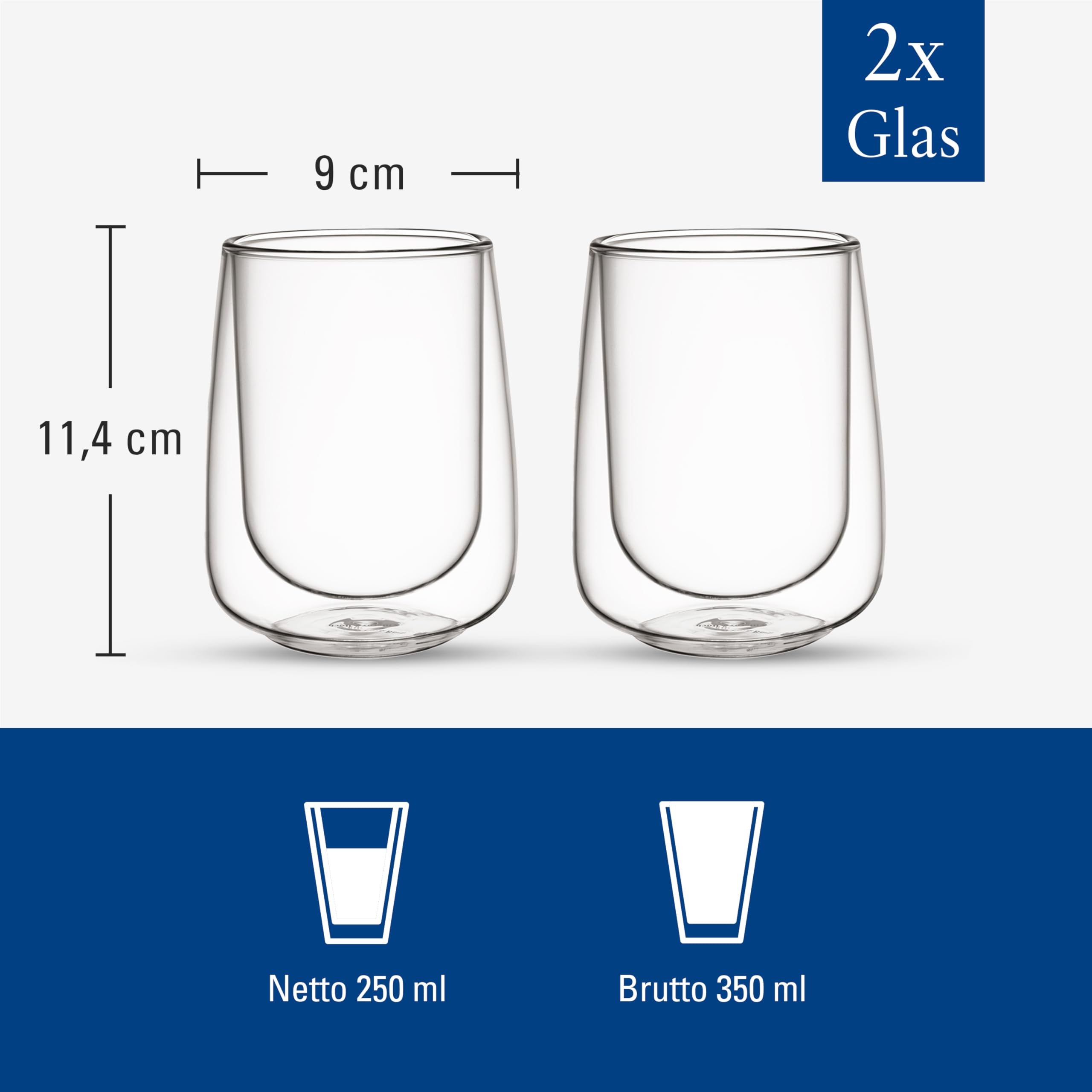 Villeroy & Boch, Artesano Hot&Cold Beverages Latte-Macchiato Mug, Set of 2 Glasses - Image 3