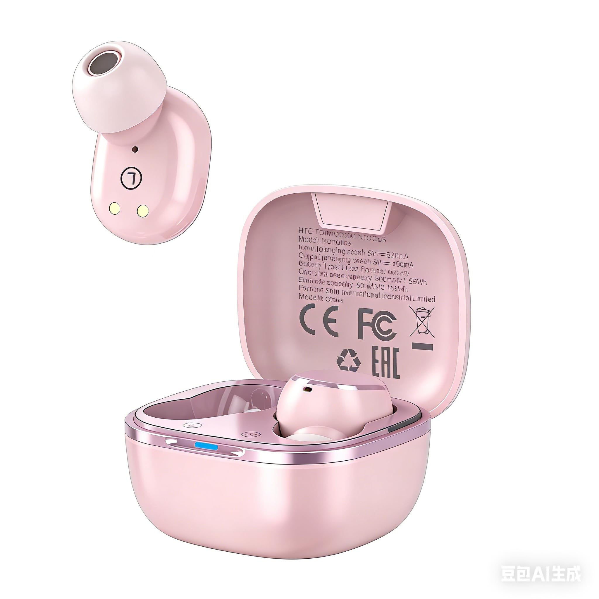 HTC True Wireless Bluetooth Earbuds 2 in-Ear Earphones ENC Noise Cancellation Voice Call- Volume Control IPX5 Waterproof Built-in