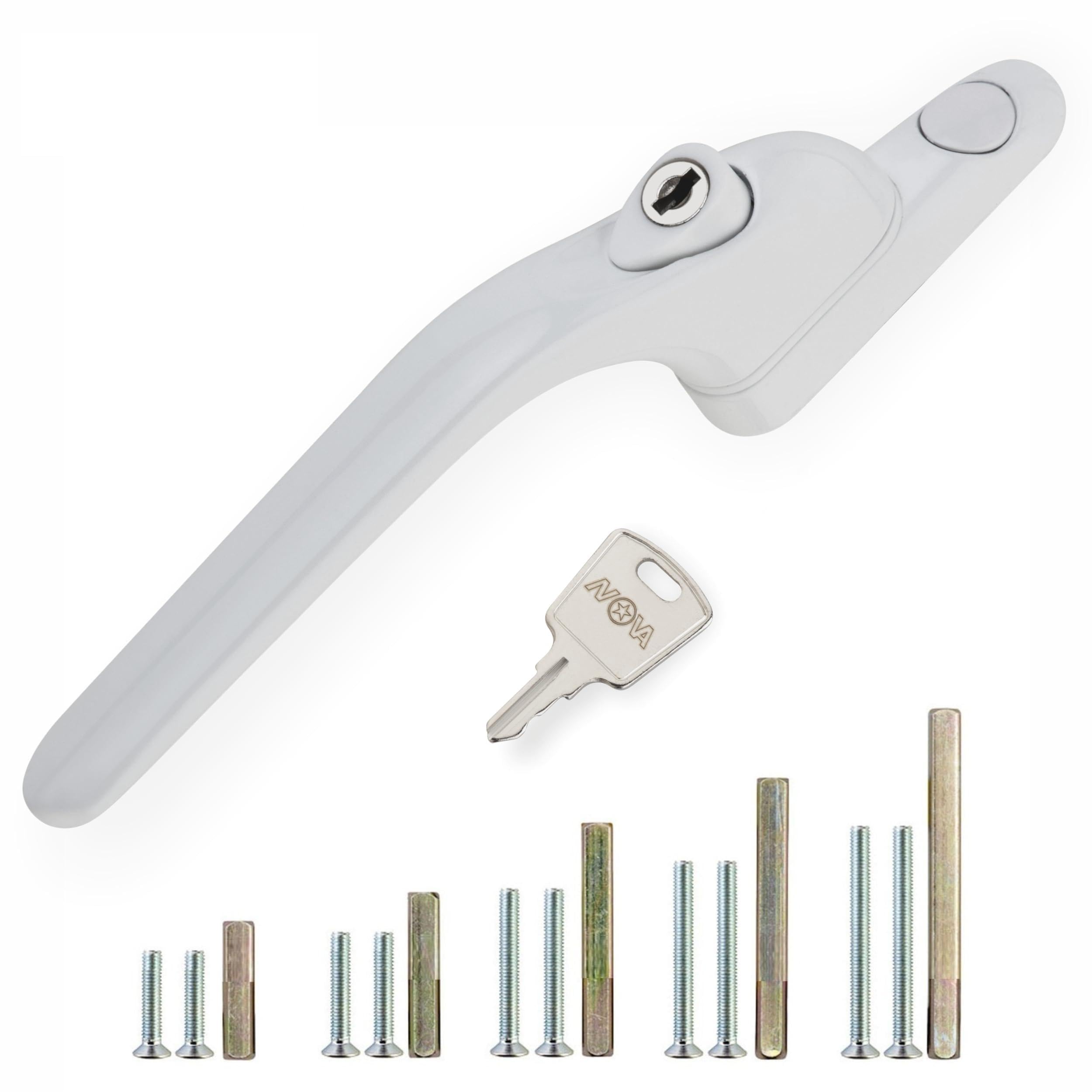Universal uPVC Window Handle Multi-Spindle - White