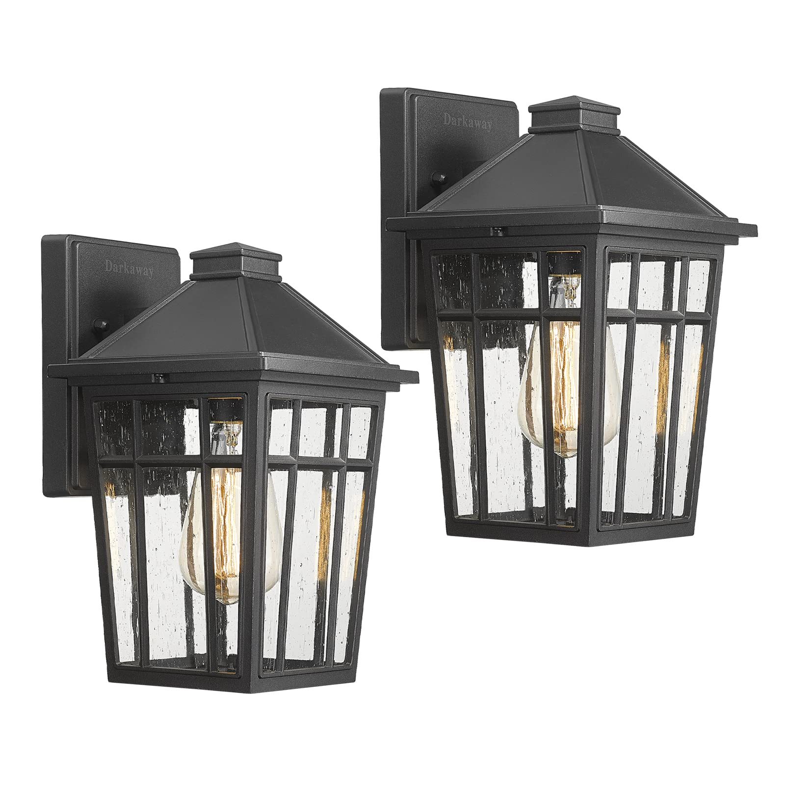 Darkaway Outdoor Sconce Lights Wall Light Fixtures, Front Porch Light Outdoor Wall Anti-Rust Waterproof Aluminum with Glass Exterior Light Fixture for