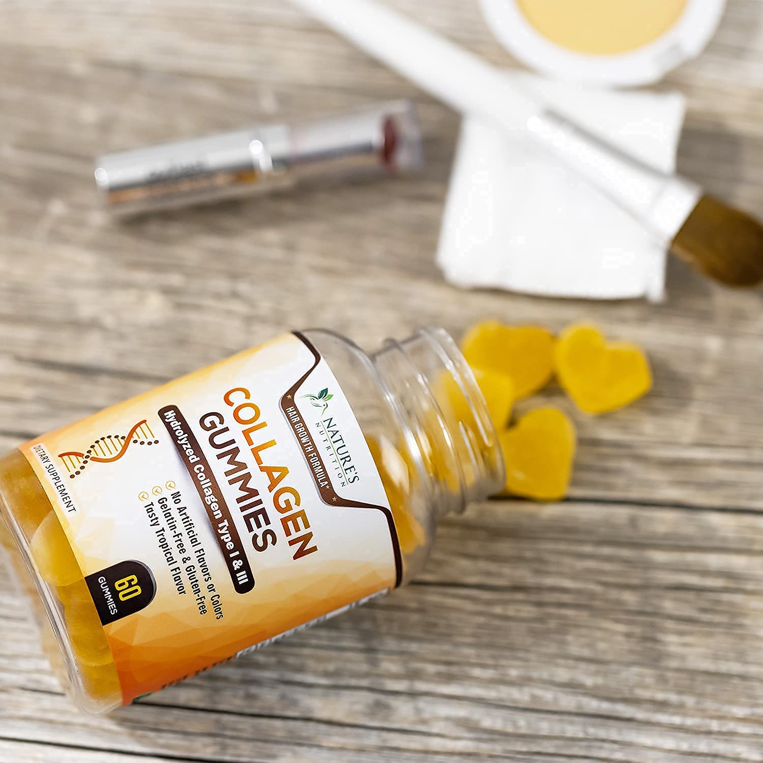 Collagen Gummies Types 1 and 3 10,000 mcg Hair, Skin, and Nails