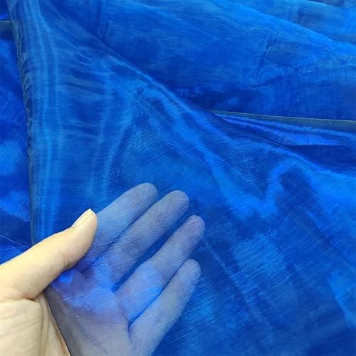 Miniatura 9 de Tela de organza transparente ligera de dos tonos, gasa holográfica iridiscente, tela de tul de encaje oganza para vestido, fiesta, fondo brillante,