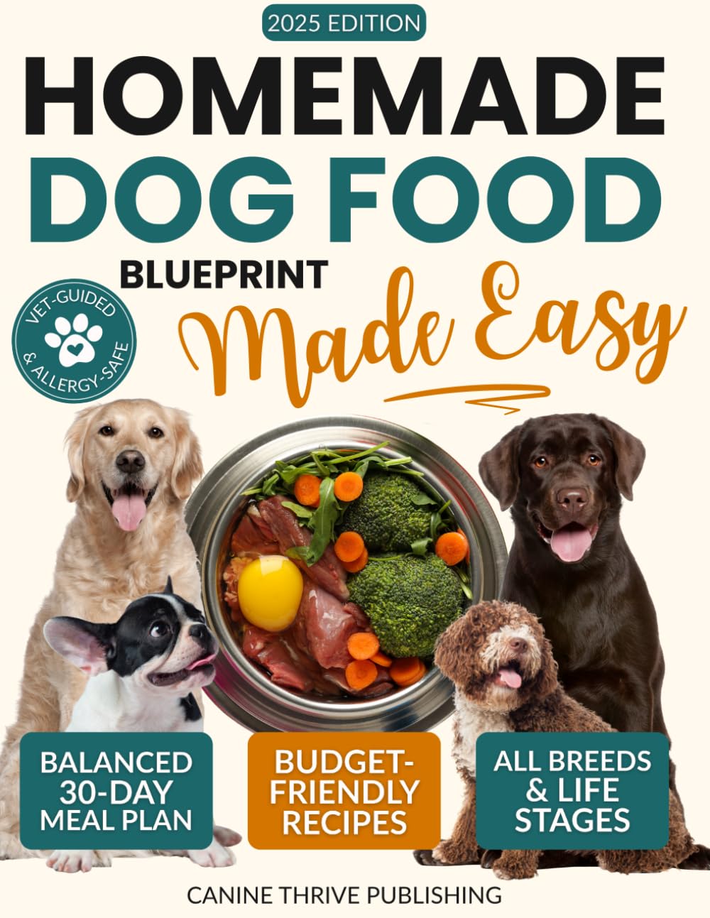 Homemade Dog Food Blueprint Made Easy: Vet-Guided, Allergy-Safe Recipes Dogs Adore – With Balanced, Budget-Friendly Meal Plans for Energy, Longevity &
