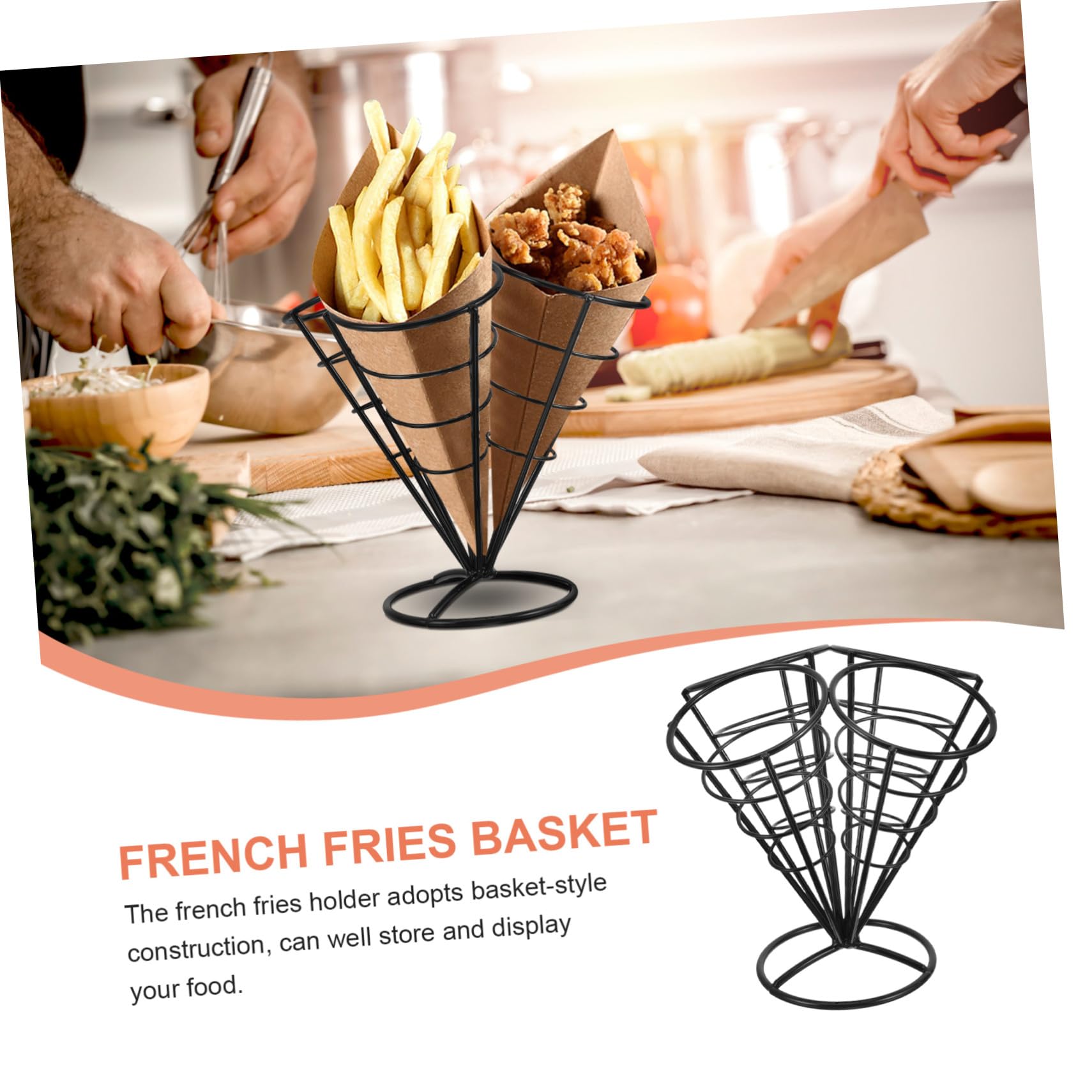 Ciieeo Supporto Snack in Acciaio Inossidabile per Patatine Fritte e Finger Food Portacenere per Aperitivi e Feste Patatine Resistente e Deformazione