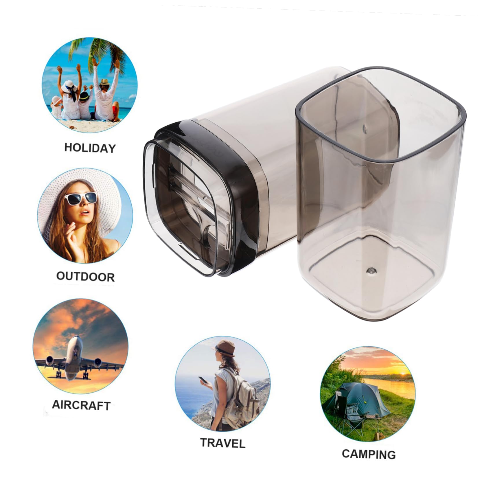 PACKOVE 3 Pezzi Porta Spazzolino e Dentifricio Portatile per Orale Design Compatto e Pratico per Viaggi Organizzatore per Spazzolini e Dentifrici Facile Aprire e Chiudere Mantiene Puliti e