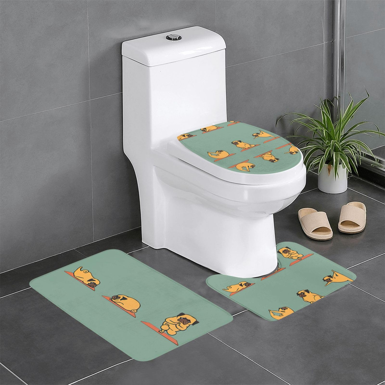 Tapis de bain carlin ultra absorbant lavable et antidérapant en U