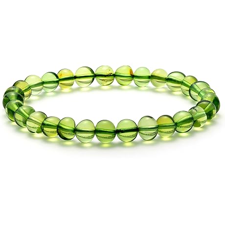 Bracelet: Polished Amber for Adults (Men and Women) - 6.7" Wristband