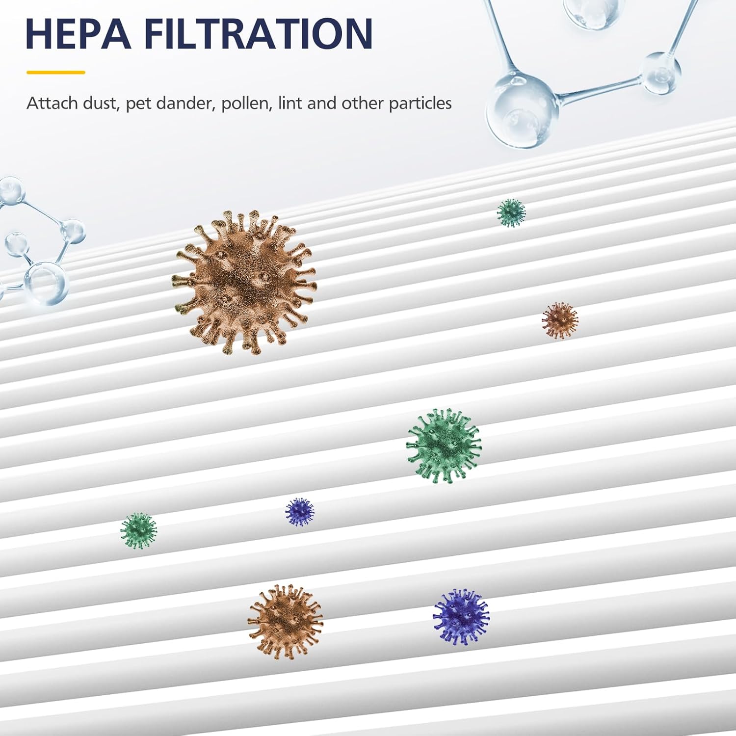 2 Pack FLT5000 HEPA Replacement Filt-er C with 6 Pack Activated Carbon for G-Guardian AC5250PT AC5000 AC5000E AC5300B AC5350B AC5350BCA AC5350W CDAP5500 - Image 4