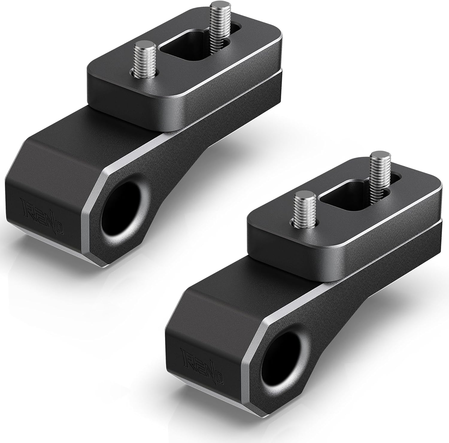 RENO Bronco Rear Tow Hooks, Tow Point Hooks Fits Soft Shackles Towing Recovery Compatible with 2021-2024 Bronco, Replace OEM M-18954-BTHR (Aluminum, Black, Set of 2)